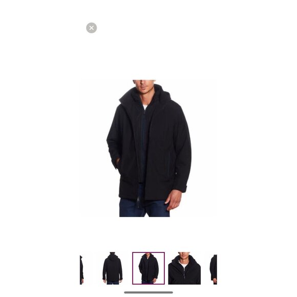 Weatherproof Men's Double Zip Tech Jacket Size L Removable Hood - Picture 7 of 8